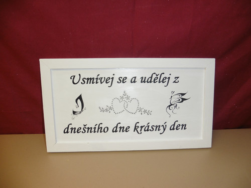 Cedulka , tabulka - dekorace - citáty — foto 1