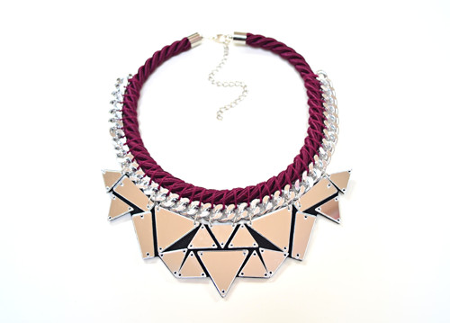 Náhrdelník Bordeaux Rope Mirror — foto 1