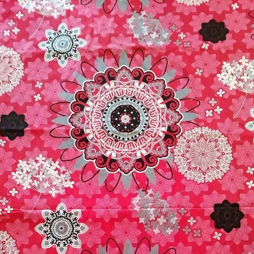 Mandala - červená, šíře 140 cm