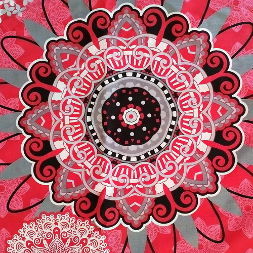 Mandala - červená, šíře 280 cm