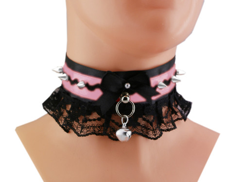 Kitten play obojek, krajkový obojek gothic T7