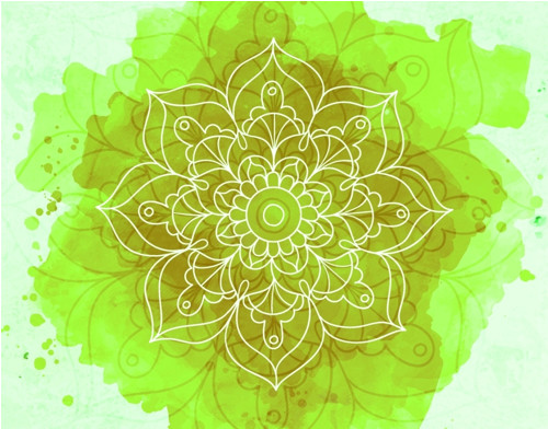 Panel 23x18cm Mandala do zelena — foto 1