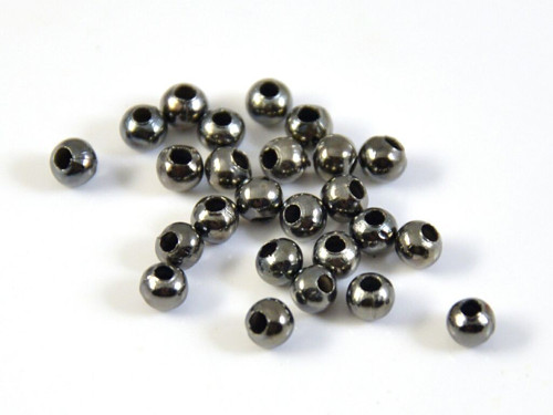 Kovové korálky 3 mm, gunmetal