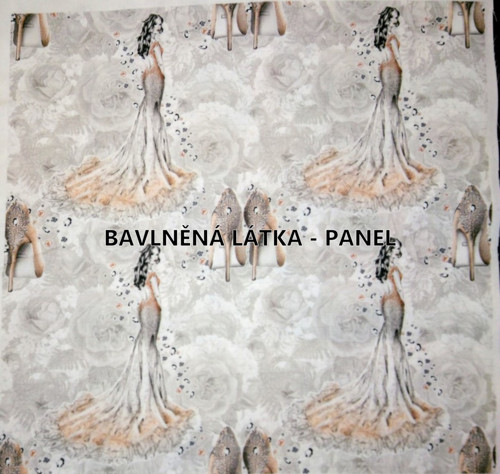 Bavlněná látka - panel 35 x 35 cm — foto 1