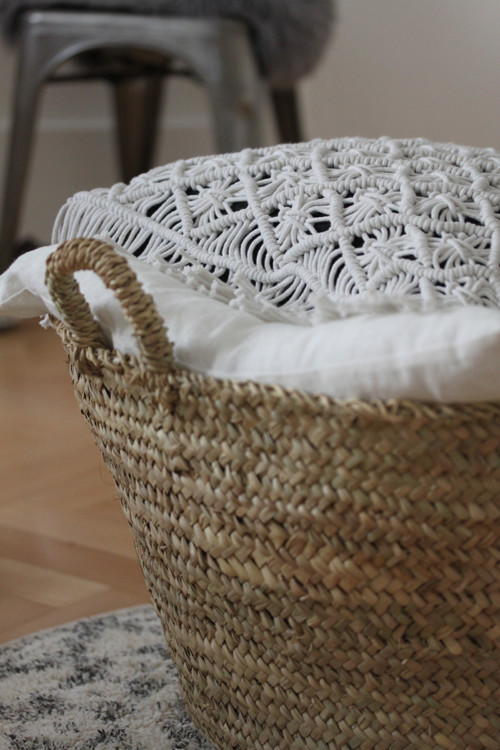 Macramé polštář s třásněmi + výplň -BOHO — foto 1