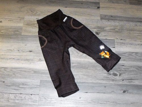 Softshellové kalhoty - Tm. hnědé - Vel.80 — foto 1