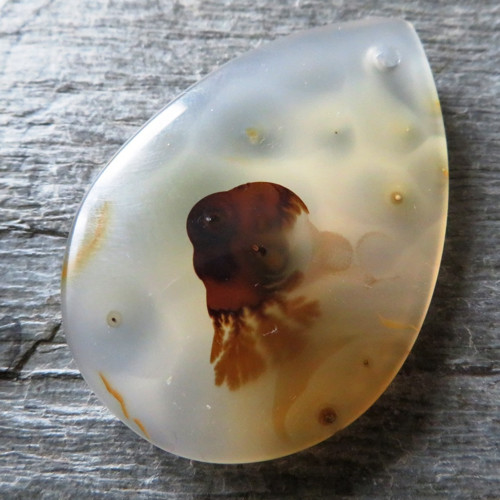 Dendritický chalcedon Madagaskar, rybička XXL č.6 — foto 1
