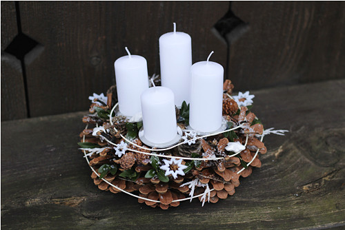 Adventní věneček bílý — foto 1