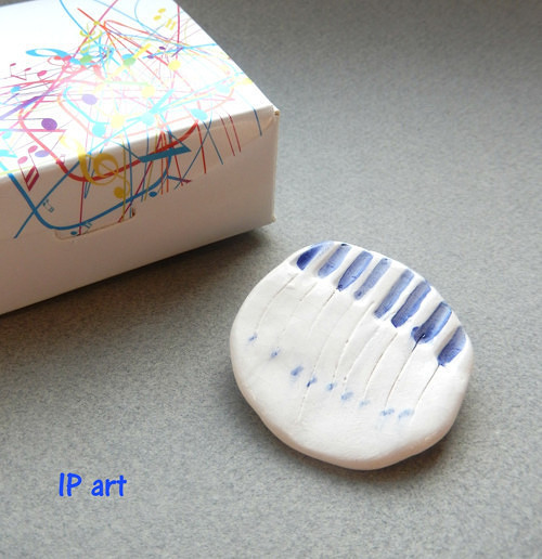 Porcelánový obláček - brož — foto 1