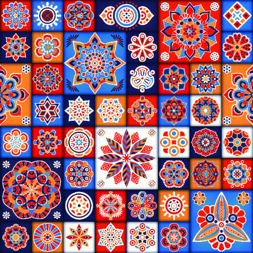 Panel 30x30cm Folklórní mandaly — foto 1