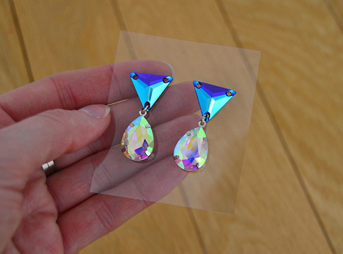 Náušnice Blue Holographic Drop — foto 1