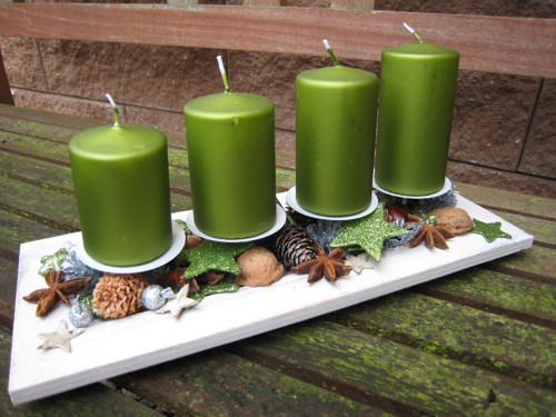 Adventní svícen - zelený... — foto 1
