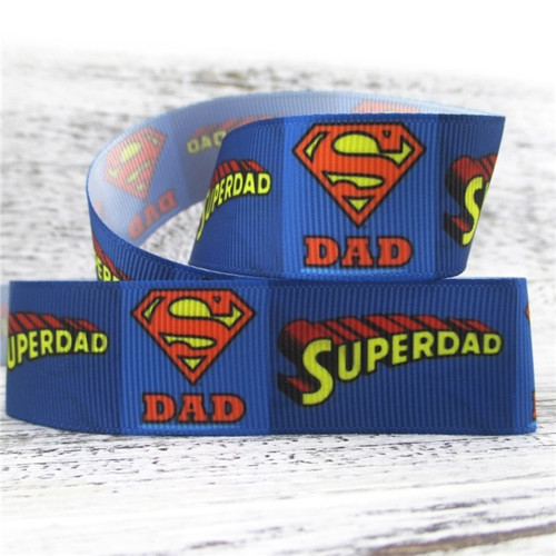 Stuha rypsová š.25 mm: Super Dad — foto 1