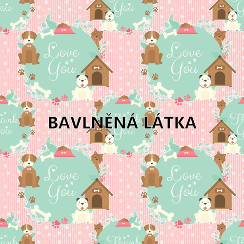 Bavlněná látka - panel 35 x 35 cm