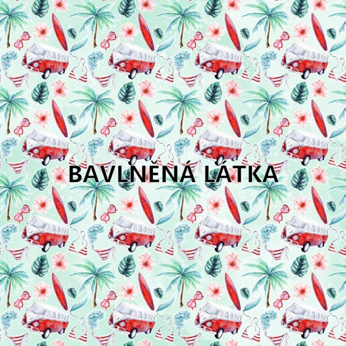 Bavlněná látka - panel 35 x 35 cm
