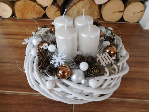 Adventní věnec - jedeme na saních