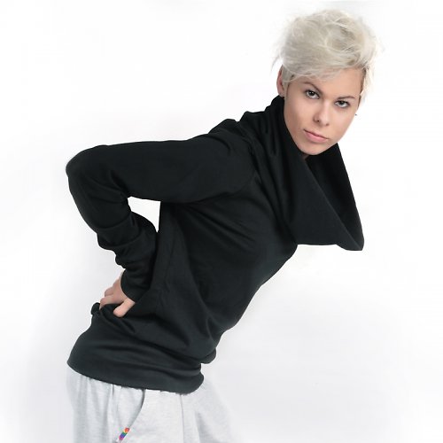 Mikina A"Ei" - close thing black — foto 1