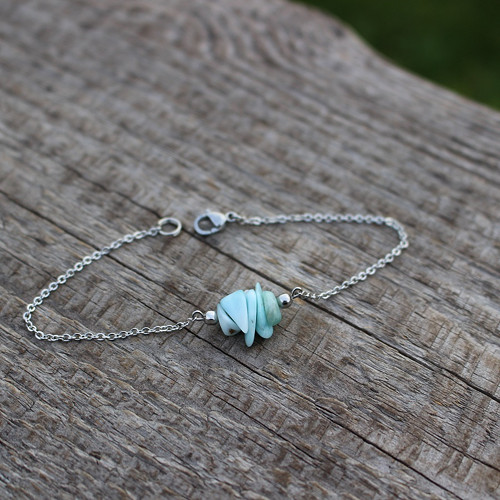 Mareinne II • larimar, nerez. ocel — foto 1