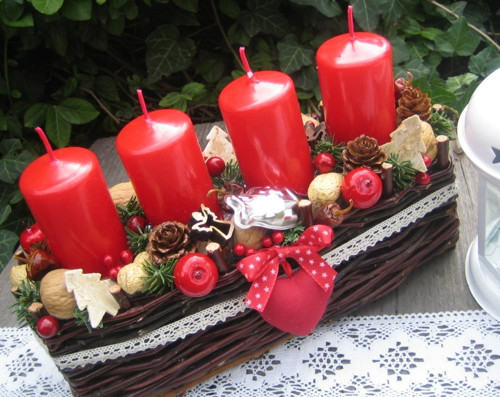 Adventní košíček se srdíčkem — foto 1