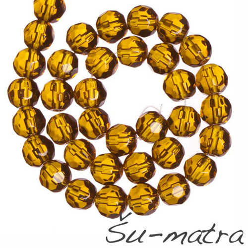 Skleněné broušené korálky, 8 mm,( 10 ks)