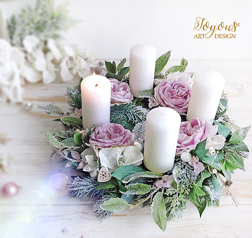 Velký rustikální adventní věnec — foto 1