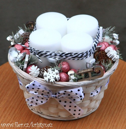 Adventní svícen ve stylu Provance — foto 1