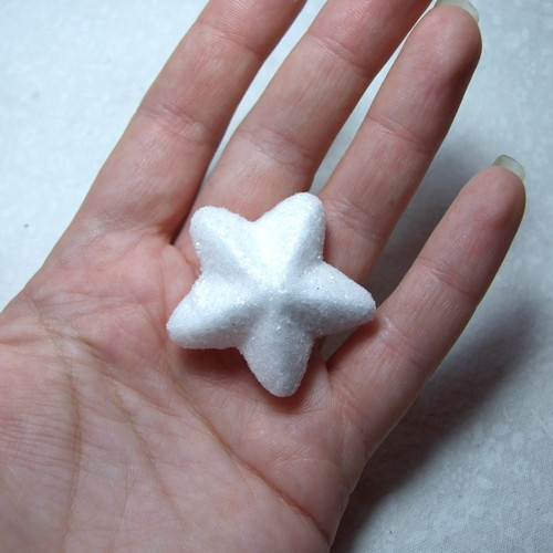 Třpytivá hvězdička bílá 4 cm — foto 1