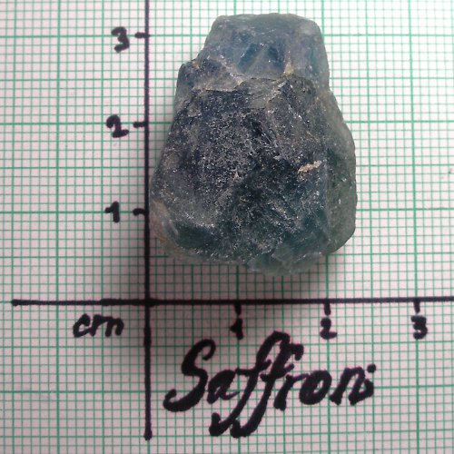 Fluorit tmavě zeleno modrý (SUROVÝ) č.6 — foto 1
