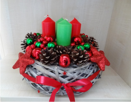 Adventní svícen - barva na přání
