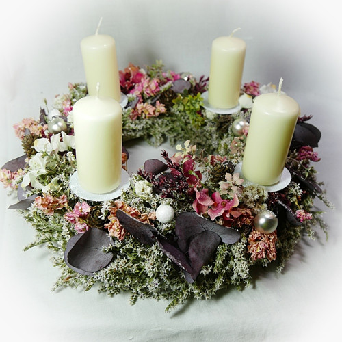 Adventní věnec - Moderně, růžově... — foto 1