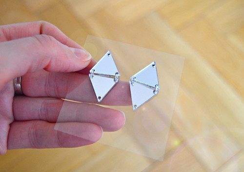 Náušnice DOUBLE MIRROR — foto 1