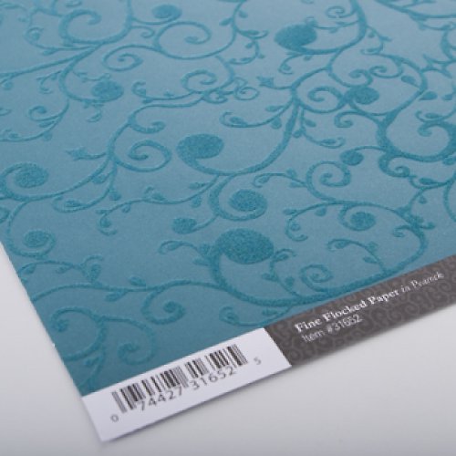 Papír Fine Flocked Paper in Peacock — foto 1