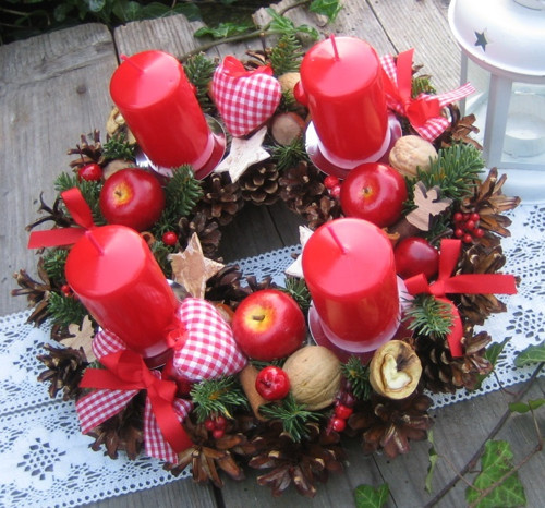 Adventní věnec se srdíčky - rezervace — foto 1