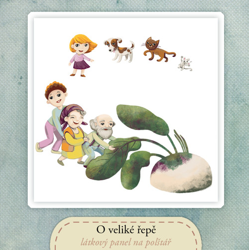 O veliké řepě - látkový panel na polštářek — foto 1