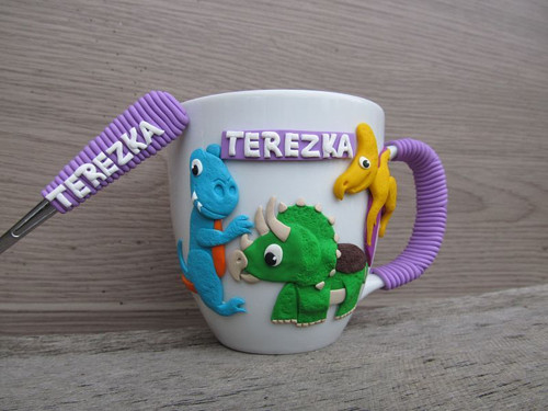 Hrníček a lžička s DINOSAURY