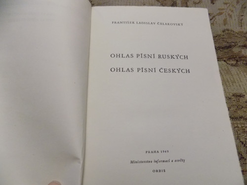 František Ladislav Čelakovský Ohlas písní ruských