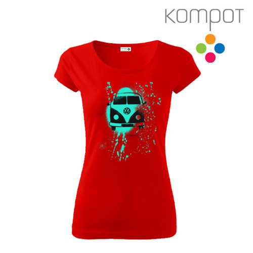 Dámské tričko, výstřih :: BUSÍK, červená S-XL