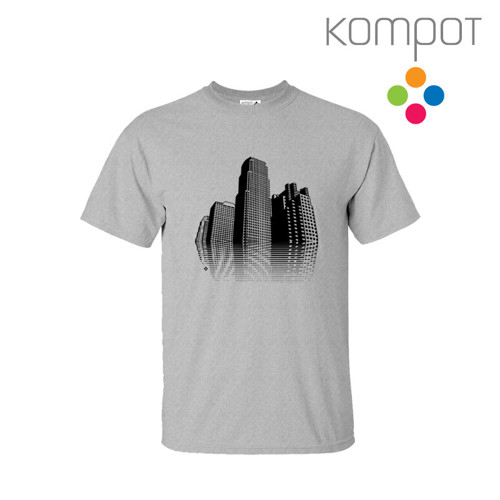 Pánské tričko MĚSTO :: šedé melír (S - 2XL)