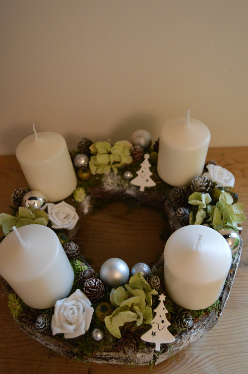 Adventní přírodní bílo-stříbrný — foto 1