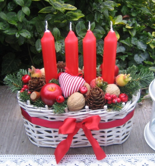 Adventní košíček se srdíčkem — foto 1