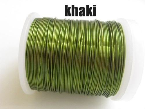 Měděný drát - khaki tl.0,5 mm — foto 1