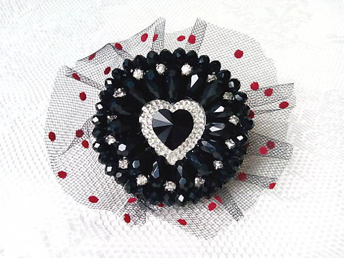Brošňa Black heart