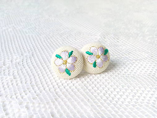 Flower earrings (yellow)
