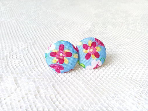 Retro flowers earrings