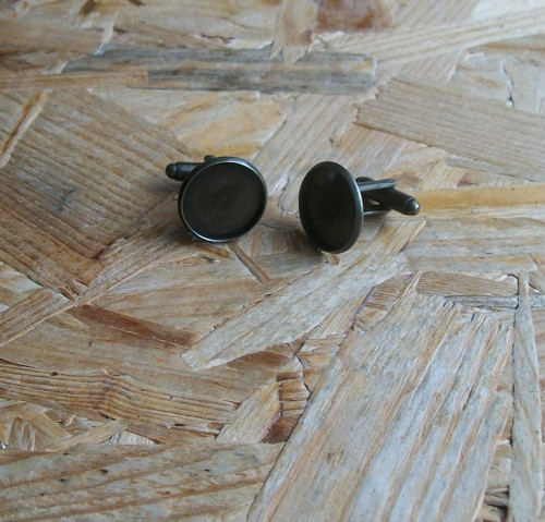 MANŽETOVÉ KNOFLÍČKY BRONZOVÉ S LŮŽKEM 16 mm
