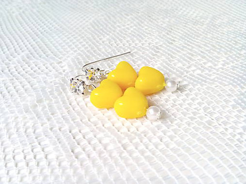 My sweet heart earrings (yellow)