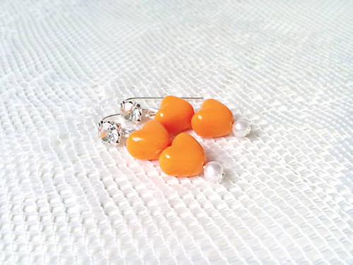 My sweet heart earrings (orange)