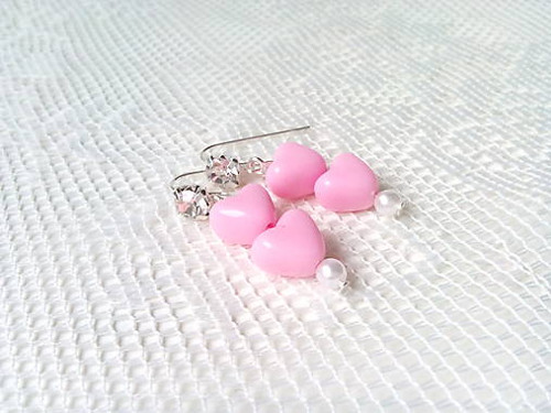 My sweet heart earrings (pink)
