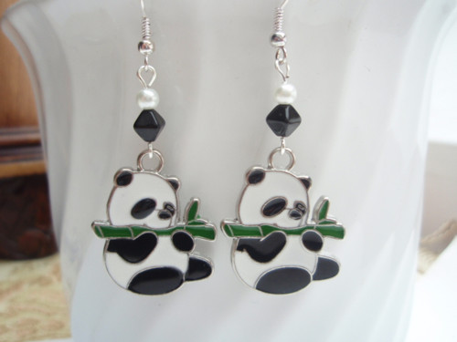 Panda - náušnice — foto 1