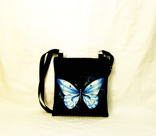 Malá crossbody -modrý motýl — foto 1